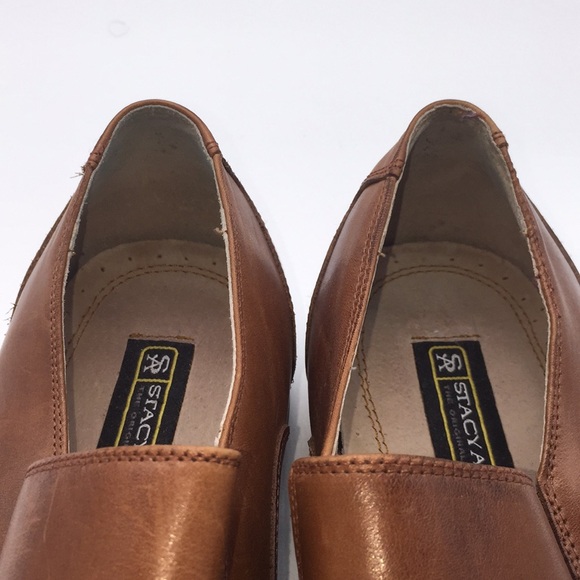 Stacy Adams Danton Men's Slip On Cognac Brown Bike Toe Dress Loafers Siz… - Picture 11 of 14